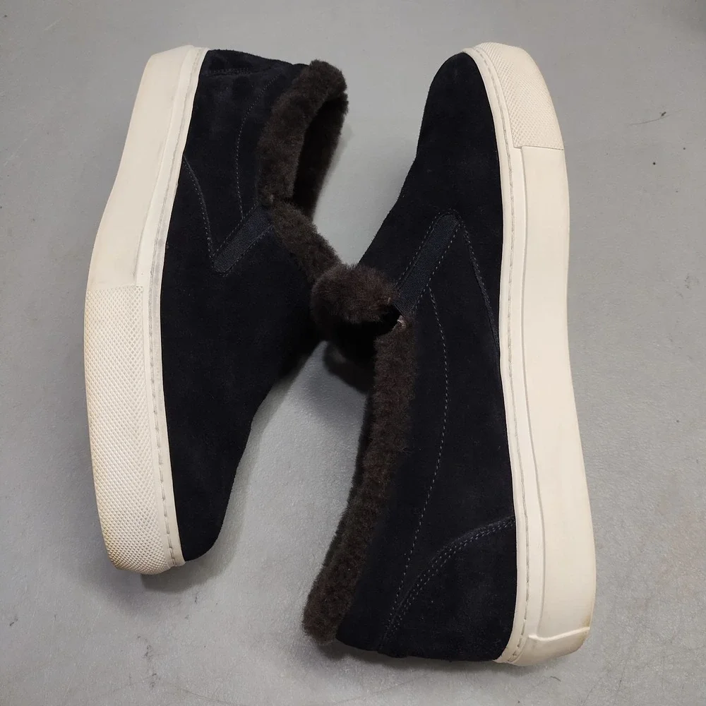 M.Gemi Platform Sneakers Mens US Size 9.5 Multi Italian Shearling Lined Slip On